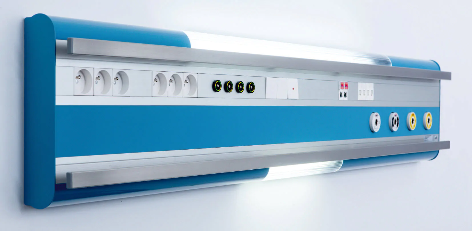 وحدة غازات فوق رأس المريض ، أفقية نوع A