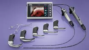 وحده منظار حنجرى مرن بالألياف الضوئية مكتملة، فيديو